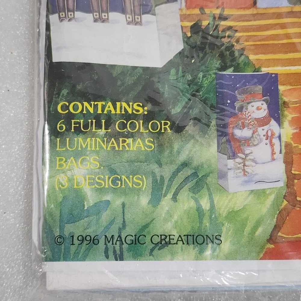 Full Color‎ Christmas Luminarias 6 Bags Vintage 1996 Magic Creations New